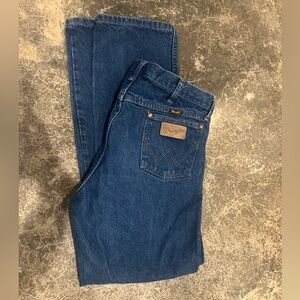 Wrangler Men's Dark Blue Straight Jeans